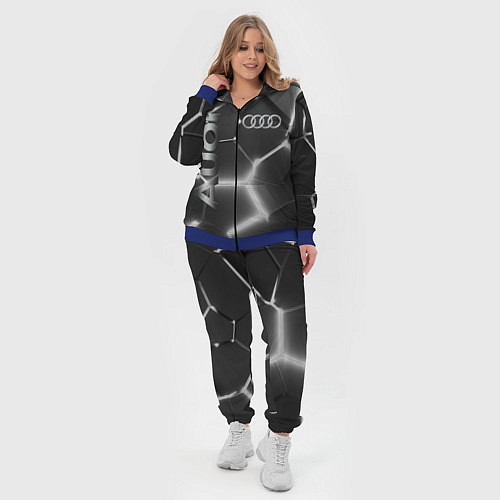 Женский костюм AUDI GREY 3D ПЛИТЫ / 3D-Синий – фото 4