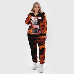 Женский 3D-костюм ROBLOX FIRE РОБЛОКС ОГОНЬ ПОЖАРНЫЙ, цвет: 3D-черный — фото 2