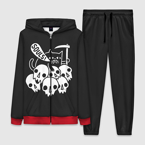 Женский костюм Кот - Жнец / 3D-Красный – фото 1