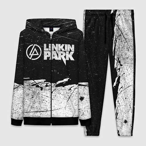 Женский костюм Линкин Парк Лого Рок ЧБ Linkin Park Rock / 3D-Черный – фото 1