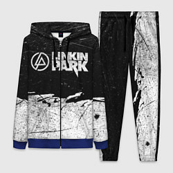 Женский 3D-костюм Линкин Парк Лого Рок ЧБ Linkin Park Rock, цвет: 3D-синий