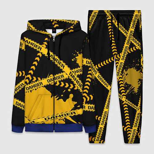 Женский костюм Лента DANGER / 3D-Синий – фото 1