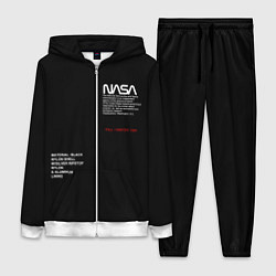 Женский 3D-костюм NASA BLACK UNIFORM SPACE НАСА ЧЁРНАЯ ФОРМА, цвет: 3D-белый