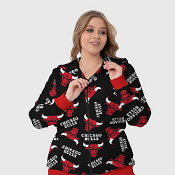 Женский 3D-костюм CHICAGO BULLS БЫКИ УЗОР, цвет: 3D-красный — фото 2