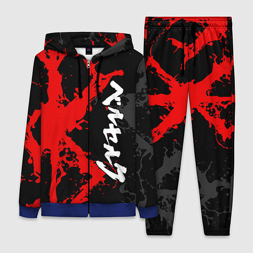 Женский костюм БЕРСЕРК КРАСНОЕ КЛЕЙМО ИЕРОЛГИФЫ / 3D-Синий – фото 1