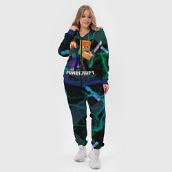 Женский 3D-костюм Молнии Майнкрафт, цвет: 3D-синий — фото 2