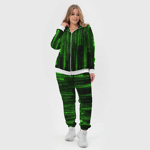 Женский костюм Матрица двоичный код / 3D-Белый – фото 4