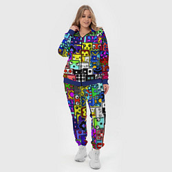 Женский 3D-костюм Geometry Dash: All Skins, цвет: 3D-синий — фото 2