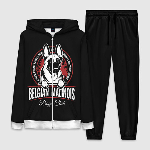 Женский костюм Бельгийская Овчарка Малинуа / 3D-Белый – фото 1
