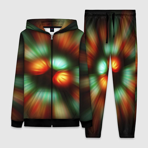 Женский костюм Вспышка света в виде ярких линий / 3D-Черный – фото 1