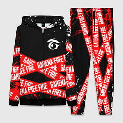 Женский 3D-костюм GARENA FREE FIRE RED OFF LINE STYLE, цвет: 3D-черный