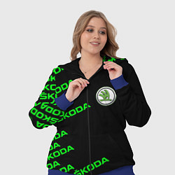 Женский 3D-костюм SKODA LINE LOGO STYLE GREEN, цвет: 3D-синий — фото 2