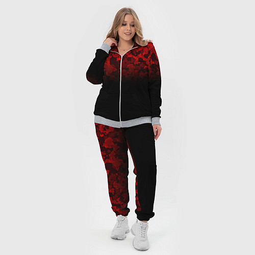Женский костюм BLACK RED CAMO RED MILLITARY / 3D-Меланж – фото 4