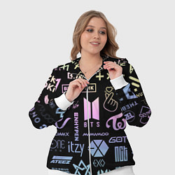 Женский 3D-костюм K-pop лого исполнителей, цвет: 3D-белый — фото 2