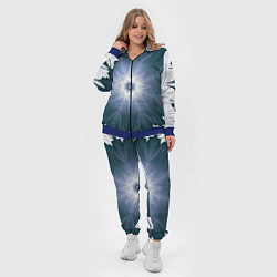 Женский 3D-костюм Снежинка Абстракция Синий, цвет: 3D-синий — фото 2
