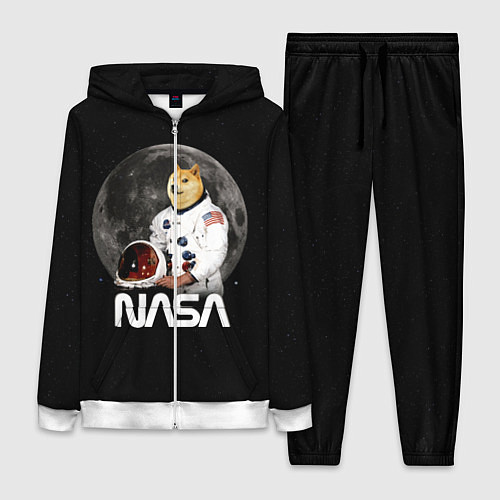 Женский костюм Доги Космонавт Мем Наса Doge / 3D-Белый – фото 1