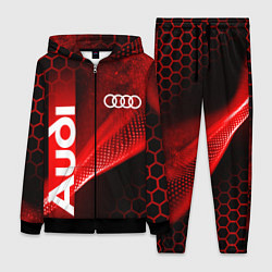 Женский 3D-костюм AUDI АУДИ SPORT СПОРТ RED AND BLACK, цвет: 3D-черный