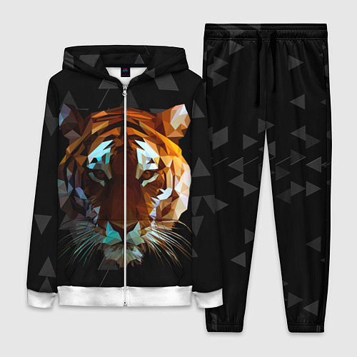 Женский костюм Тигр стиль Low poly / 3D-Белый – фото 1