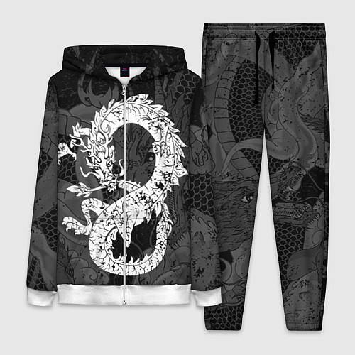 Женский костюм Белый Дракон Гранж White Dragon / 3D-Белый – фото 1