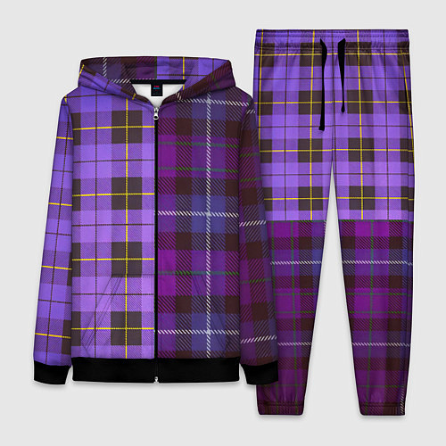 Женский костюм Purple Checkered / 3D-Черный – фото 1