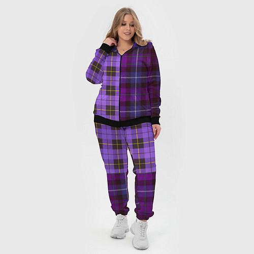 Женский костюм Purple Checkered / 3D-Черный – фото 4