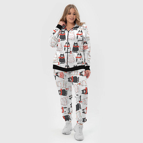 Женский костюм НОВОГОДНИЕ КОТИКИ 2022 / 3D-Черный – фото 4