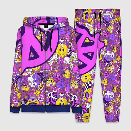 Женский костюм Психоделика Существа Знаки / 3D-Синий – фото 1