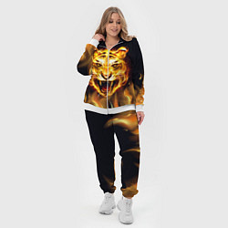 Женский 3D-костюм Тигр В Пламени, цвет: 3D-белый — фото 2