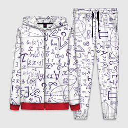 Женский 3D-костюм МАТЕМАТИЧЕСКИЕ ФОРМУЛЫ НАУКА, цвет: 3D-красный