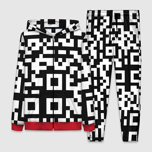 Женский костюм Qr codeкуаркод / 3D-Красный – фото 1