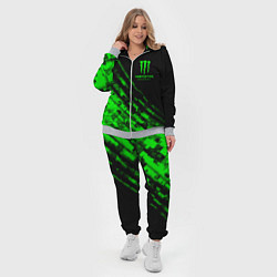 Женский 3D-костюм Monster Energy Текстура, цвет: 3D-меланж — фото 2