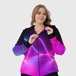 Женский 3D-костюм Лучи света pink theme, цвет: 3D-черный — фото 2