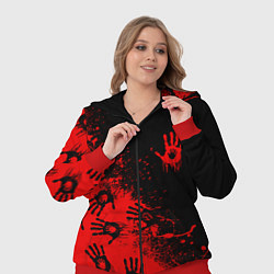 Женский 3D-костюм Death Stranding Отпечаток рук паттерн, цвет: 3D-красный — фото 2