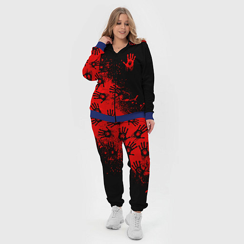 Женский костюм Death Stranding Отпечаток рук паттерн / 3D-Синий – фото 4