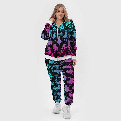 Женский костюм ГЕНШИН ИМПАКТ НЕОН ПЕРСОНАЖИ ИГРЫ GENSHIN IM ACT L / 3D-Белый – фото 4