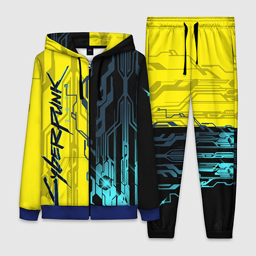 Женский костюм CYBERPUNK 2077 Логотип / 3D-Синий – фото 1