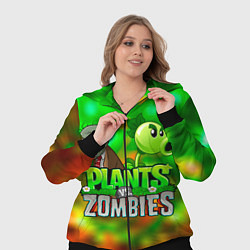 Женский 3D-костюм Plants vs Zombies горохострел и зомби, цвет: 3D-черный — фото 2