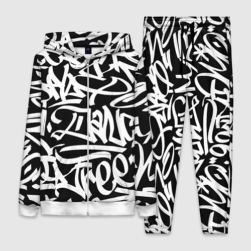 Женский костюм КРУТОЕ ГРАФФИТИ Я РЭПЕР / 3D-Белый – фото 1