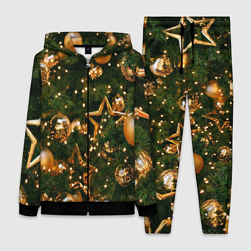 Женский костюм Праздничная Елочка / 3D-Черный – фото 1