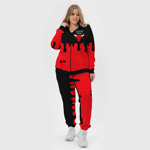 Женский костюм Chicago Bulls Чикаго Буллз Логотип / 3D-Черный – фото 4