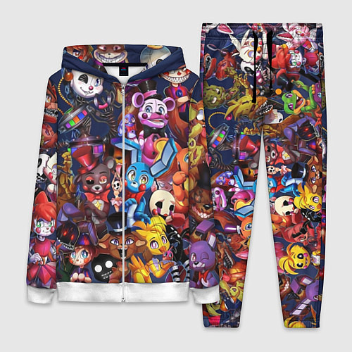 Женский костюм Cute Fnaf Pattern / 3D-Белый – фото 1