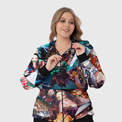 Женский 3D-костюм Kimetsu no aiba Все персонажи, цвет: 3D-черный — фото 2