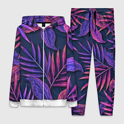 Женский 3D-костюм Neon Tropical plants pattern, цвет: 3D-белый