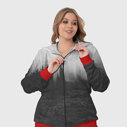 Женский 3D-костюм Туманный лес - туман, цвет: 3D-красный — фото 2