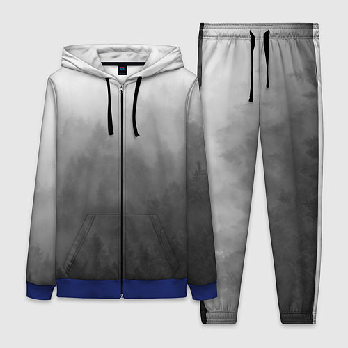 Женский костюм Темный лес - туман / 3D-Синий – фото 1