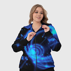 Женский 3D-костюм Неоновый космос Neon space, цвет: 3D-черный — фото 2