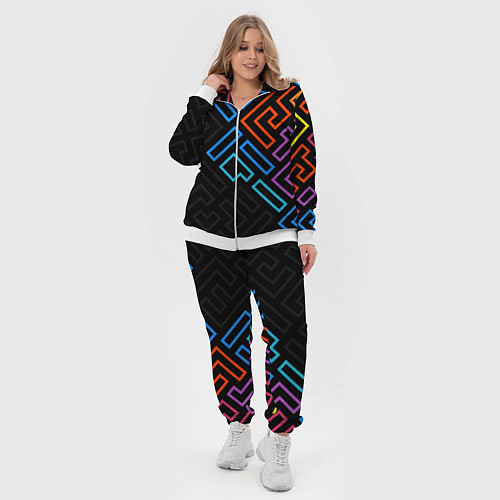 Женский костюм НЕОНОВЫЕ ФИГУРЫ НЕОН / 3D-Белый – фото 4