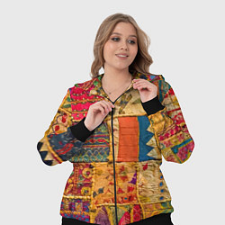 Женский 3D-костюм Пэчворк Лоскутное одеяло Patchwork Quilt, цвет: 3D-черный — фото 2