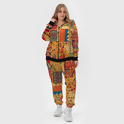 Женский 3D-костюм Пэчворк Лоскутное одеяло Patchwork Quilt, цвет: 3D-черный — фото 2