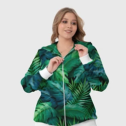 Женский 3D-костюм Green plants pattern, цвет: 3D-белый — фото 2